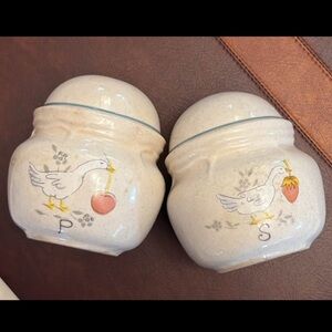Vintage Marmalade country Geese goose salt pepper shakers